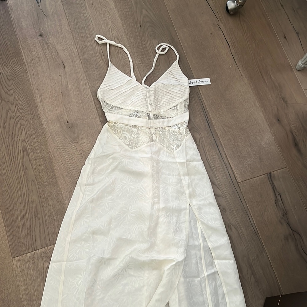 NWT For love and lemons white maxi dress